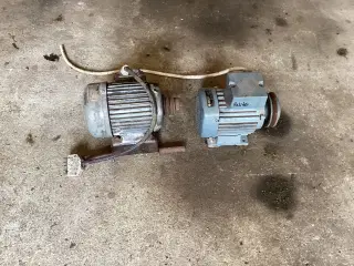 El motorer 1/2 og 1/4 hk. 380 w