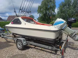 Kabine/speedbåd 16 fod - 85Hk