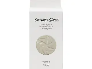 Keramikglasur, 984-1101 °C, dækkende, vanilla, 60 ml/ 1 ds.