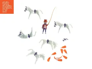 Playmobil Cirkusheste med hovedpynt og Sprechstallmeister (str. 3 x 1 cm x 8 cm)
