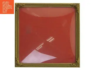 Guldfarvet kvadratisk billedramme (str. 13,5x13,5 cm)