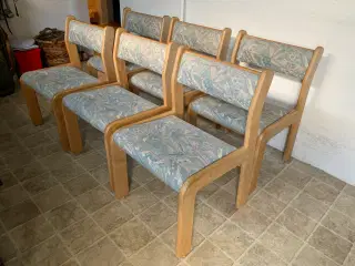 Spisebordstole i massiv eg