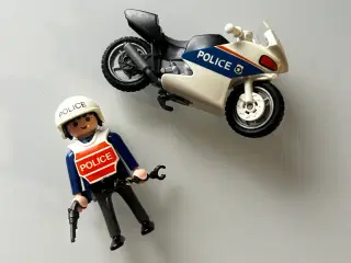 Playmobil motorcykel med politimand