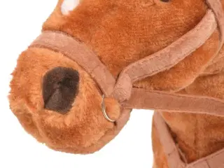 Stående tøjdyr hest plysstof brun