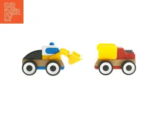 Legetøjsbiler med gravemaskine og lastbil fra IKEA (str. 11x7 cm)