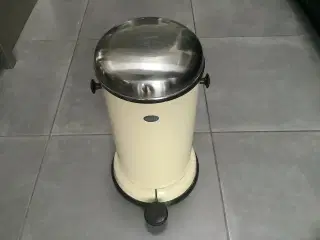 Cremefarvet Vipp skraldespand 53 cm høj