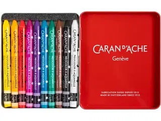 CARAN D’ACHE Neocolor II Vokspastel, 10 stk. Ass. farver