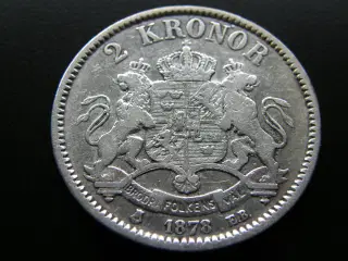 Sverige  2 Kronor 1878 EB (O)  KM#742