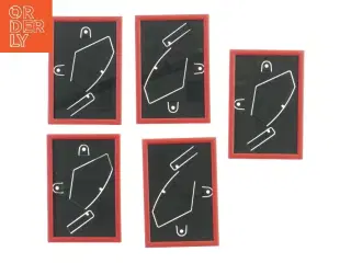 5 røde billedrammer fra IKEA (16x11 cm)