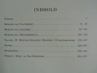 møbler paa clausholm, langesø, holstenshuus
