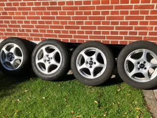 4 alu-fælge med vinterdæk 15" Opel Corsa