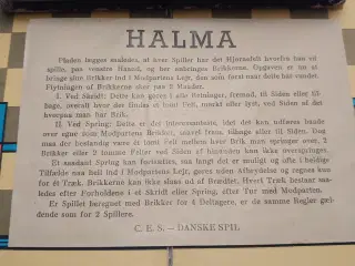 Halma brætspil. C.E.S.-Danske Spil nr1107. Ca 1940