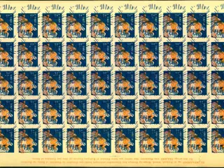 Danmark julemærkeark 1939 - Frejovertryk - UTAKKET