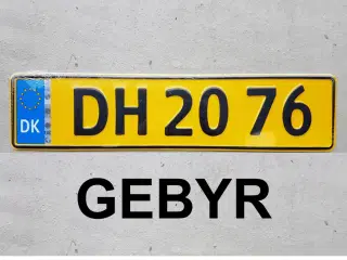 Nummerplade gebyr