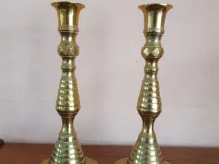 2 stk. messinglysestager