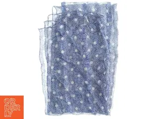 Blå mønstret sjal (str. 52. x, 175 cm)