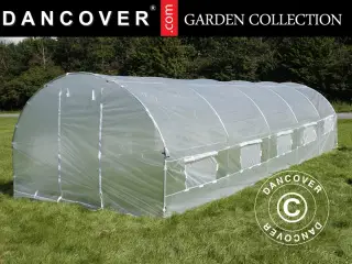 Polytunnel Drivhus 4x6,6x2m, 26,4m², Transparent