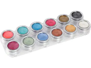 Grimas Ansigtsmaling - Sminkepalette, perlemorsfarver, 12x2.50ml/ 1 stk.
