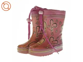 Gummistøvler med hjerter (str. 22)