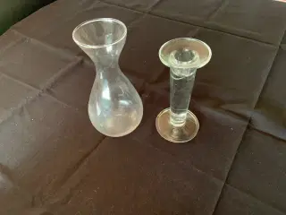 Lysestage og hyacintglas