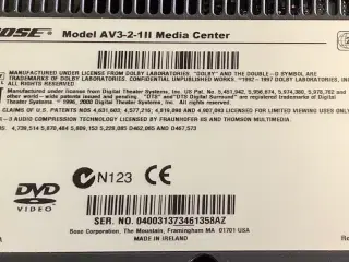 Bose 3 2 1 dvd home entertaiment systems