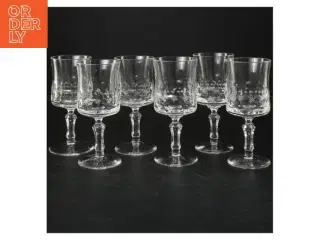 Glas med fod i sæt af 6 (str. 13x6 cm)