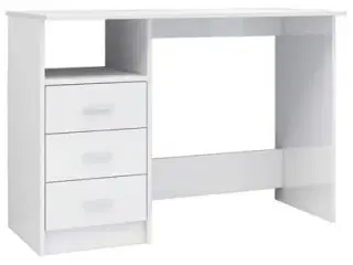 vidaXL skrivebord med skuffer 110x50x76 cm spånpla