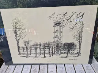 Århus Rådhus tegning