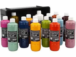 Textile Color, ass. farver, 15x500ml/ 1 pk.
