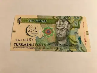 1 Manat Turkmenistan 2017