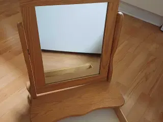 Smike / bord spejl i lyst træ
