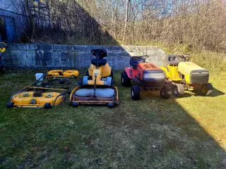 3 havetraktor og 2 klippeborde sælges 