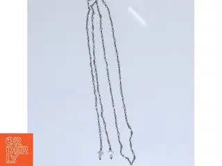 Lang sølvhalskæde med farvede perler fra Le Carre (str. 102 cm)
