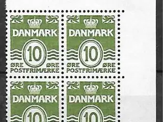 Danmark - L016 - Postfrisk øvre marginalblok