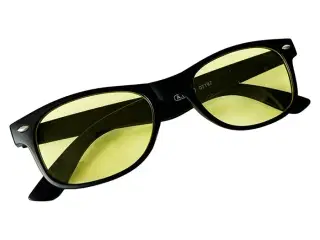 Night vision kørebriller mat sort stel