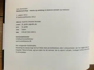 Relationsstrategi (Lars Sandstrøm, 2012)