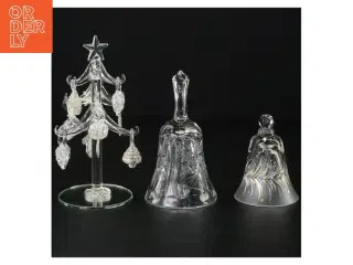 Dekorative Glas Juleklokker og -figurer (str. 8 cm til 16 cm høje)
