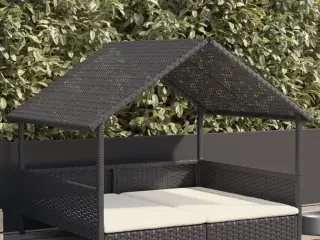 Hundehus med hynde polyrattan