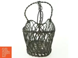Fil de fer Metal flet kurv vinholder (str. 25 x 11 x 8 cm)
