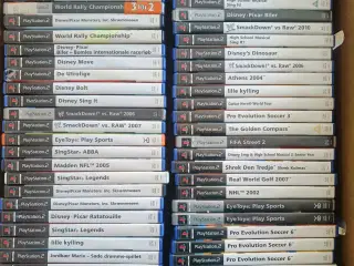 113 spil (primært PS2, lidt XBOX, Wii, PS3)