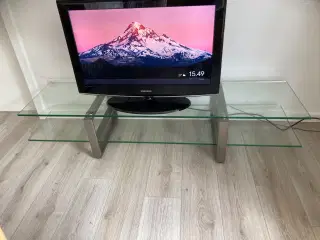 TV-bord i glas og stål