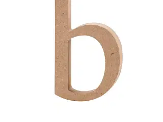 Bogstav, b, H: 13 cm, tykkelse 2 cm, 1 stk.