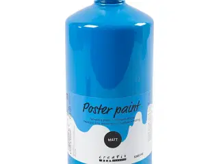 Temperamaling Mat, primær blå, 1000 ml/ 1 fl.