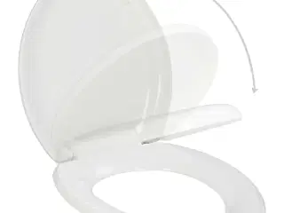 Toiletsæde med soft-close og quick release-design hvid
