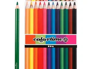 Colortime Farveblyanter, L: 17,45 cm, mine 5 mm, JUMBO, ass. farver, 12stk./ 1 pk.