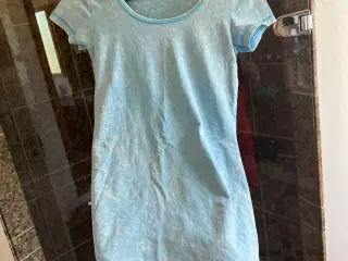 Smart turkis lang bluse str small