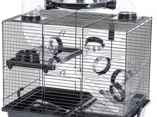 Hamsterbur INTER-ZOO Rocky + Terrace, sort