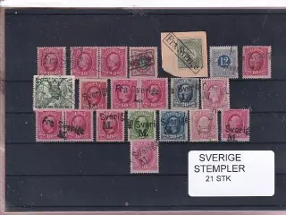 Sverige - Stempler - 21 Stk.