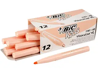 BIC Visa Color Tusch 3 mm - Lys Pudder, 12 stk.
