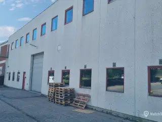 Højloftet lagerhal udlejes